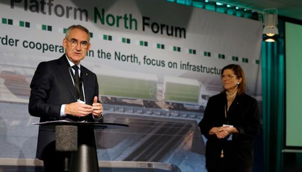 Robert Maiorana, generaldirektör Trafikverket och Helena Eriksson, regional direktör Norra regionen, Trafikverket. Foto: Viktor Pettersson