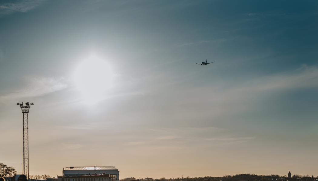 Vy över Norrköping från Norrköping Airport. Foto: Norrköping Airport