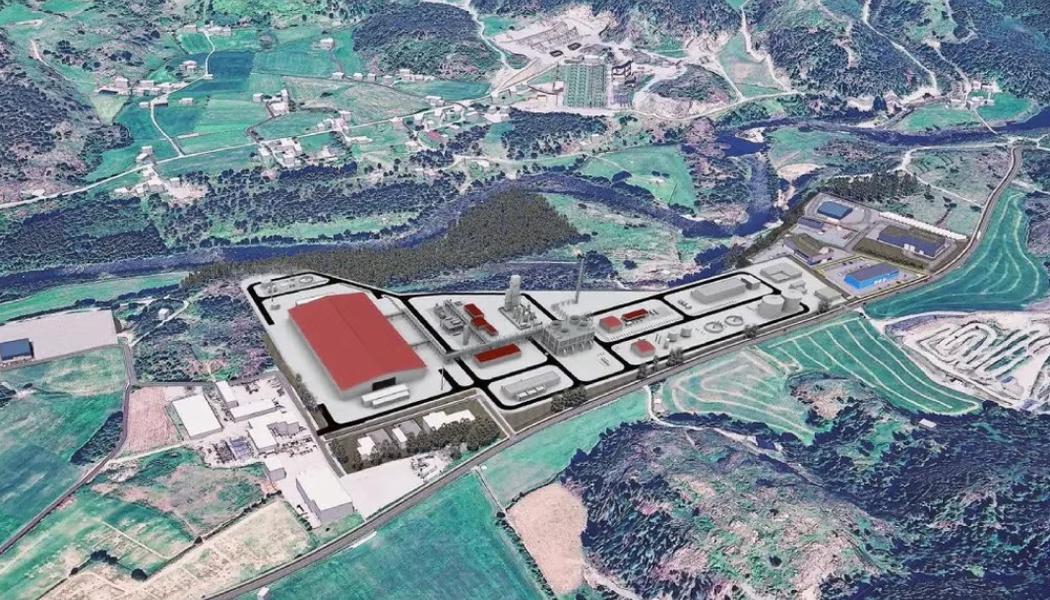 Istället för ammoniakproduktion undersöker Iverson eFuels nu möjligheten att bygga ett datacenter på samma plats. Datorgenererad illustration av Iverson eFuels planerade ammoniakprojekt i Norge. Bild: Iverson eFuels/Hy2gen.