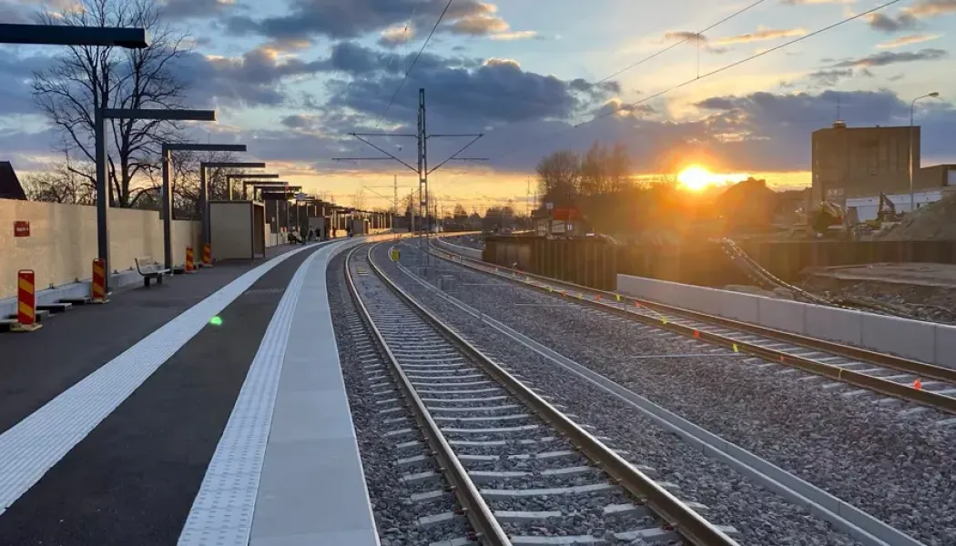 Den nya plattformen vid Nyköpings resecentrum. Foto: Trafikverket