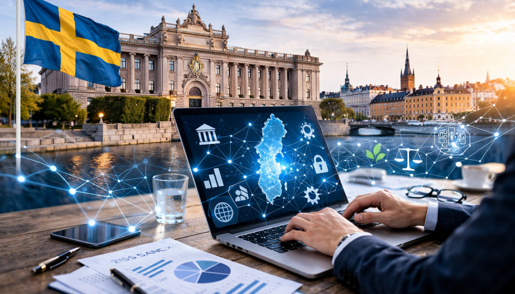 Regeringen har presenterat en ny nationell AI-strategi med målet att Sverige ska bli ett av världens tio ledande länder inom artificiell intelligens. Illustration: AI-genererad bild. Ej ett fotografi.
Upphovsrätt © Conventus– AI-genererat innehåll. Inget av materialet får reproduceras eller användas i andra sammanhang utan skriftligt medgivande.