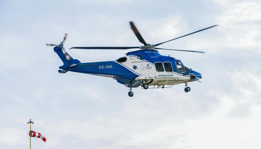 Ambulanshelikopter luftburen intensivvård. Foto: Staffan Claesson