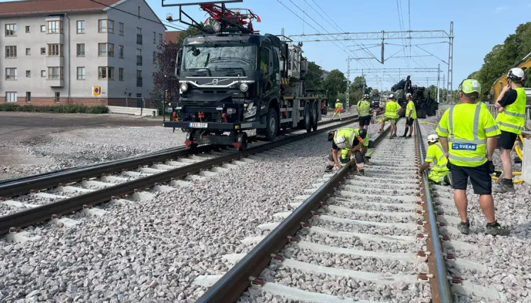 Nya spårväxlar och ett nytt spår på ca 300 meter byggdes. Foto: Charlii Enström