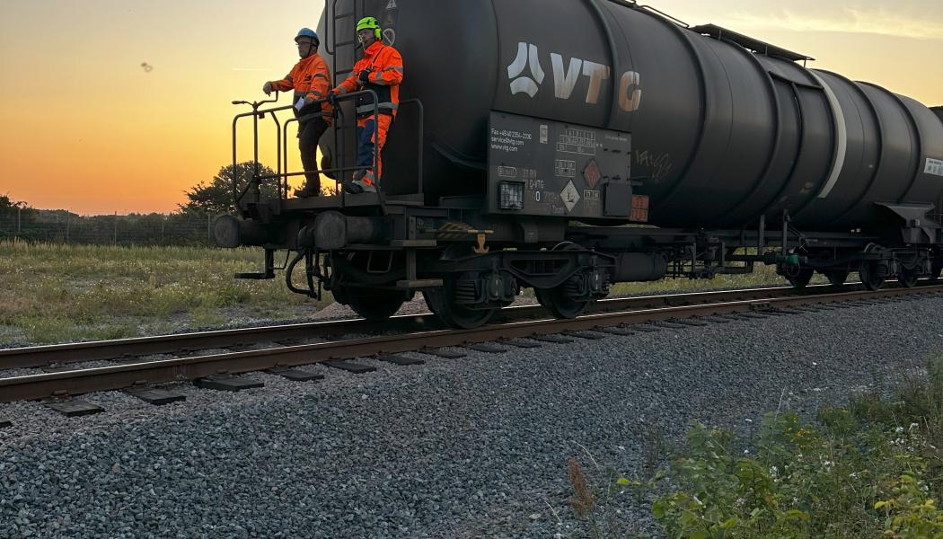 Nytt spår för flytande bulk i Energihamnen. Foto: CMP