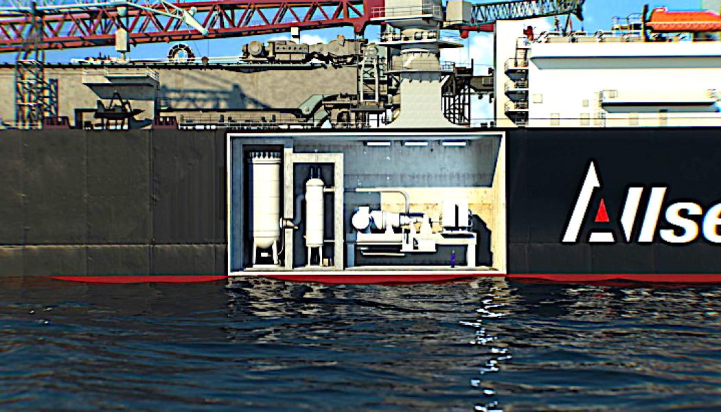 Allseas planerar små modulära reaktorer för både offshore-fartyg och landbaserad industri. Foto: Allseas
