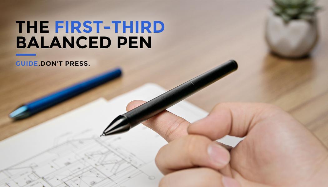 The latest stationery project Life shifts the pen's center of gravity toward the front 1/3 — helping the tip from Orangered settle naturally onto the page so your hand can guide, not press. ORBIT, first-third balanced pen designed to make writing feel more natural, stable, and effortless. Image courtesy: Orangered life 