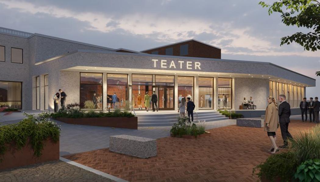 Östraboteatern. Illustration av PE Teknik Arkitektur