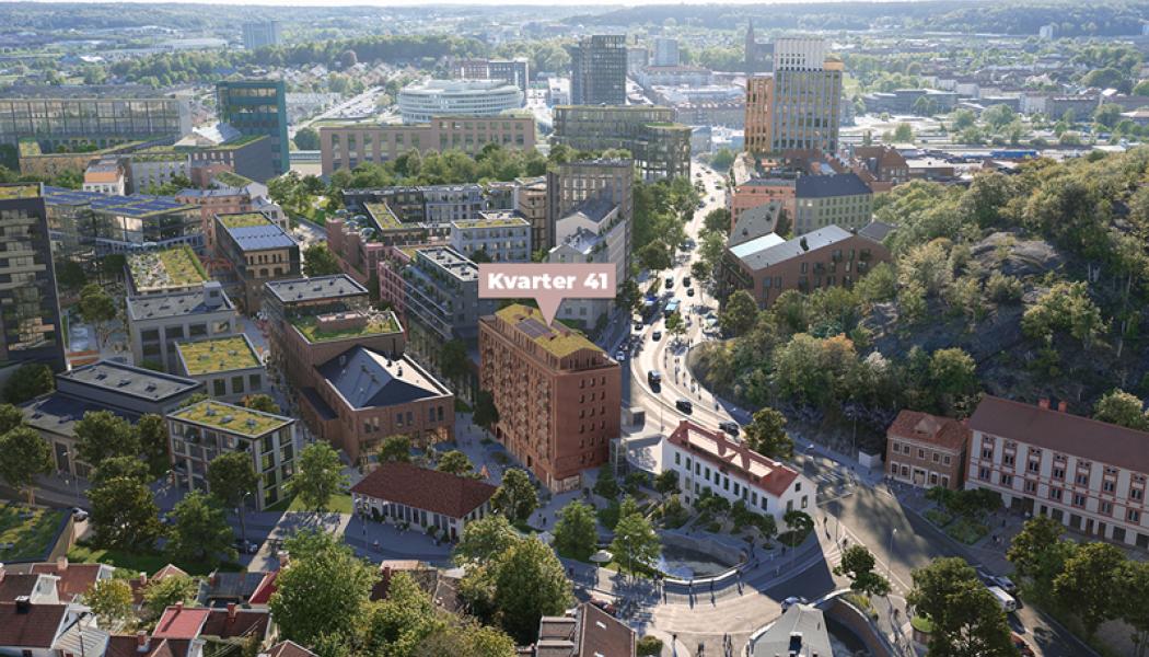 Översiktsbild Forsåker, Jutabo kvarter 41.

Visionsbild: TMRW och Mölndala Fastighets AB