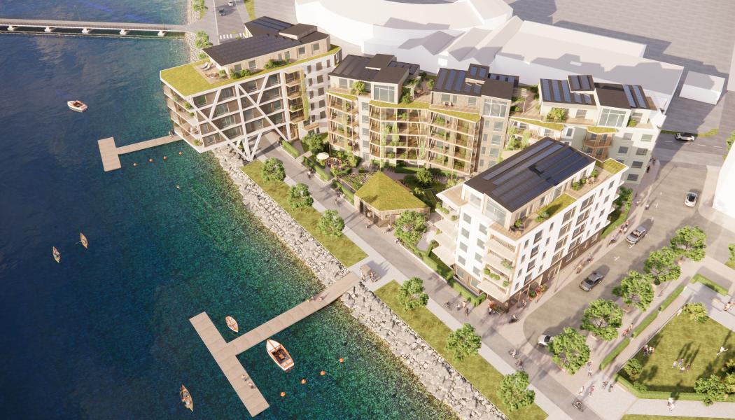 Översikt Kv Repslagaren i Karlskrona. Illustration: Jaenecke Arkitekter AB. 