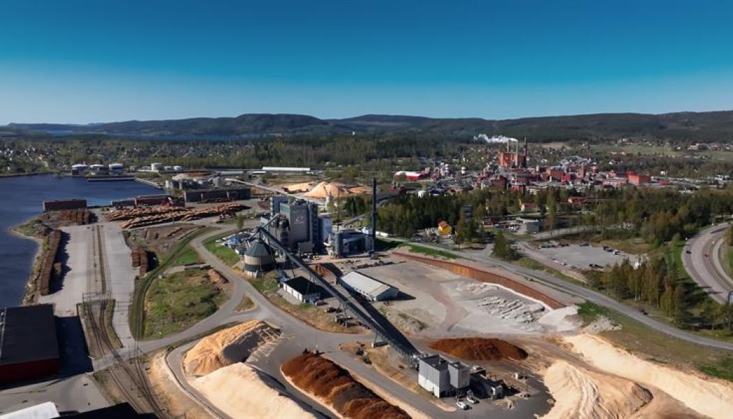 Övik Energis kraftvärmeverk i företagsklustret High Coast Innovation Park. Press bild från Övik Energi.