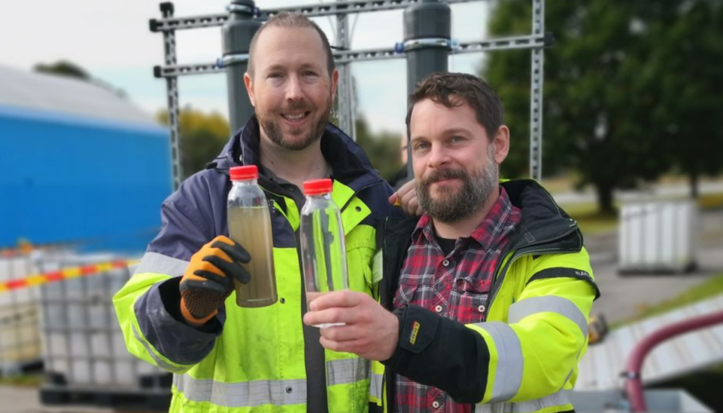 Ett BioMedia-filter har kapacitet att filtrera cirka 1 000 liter vatten från PFAS på 15 minuter. Foto: Swedish Hydro Solutions