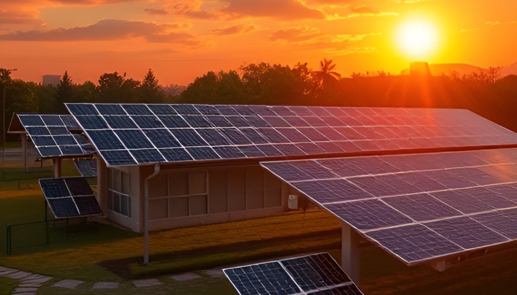 Solparken och batterilagret kommer att minska Rottneros exponering mot elmarknaden. (AI-genererad bild).