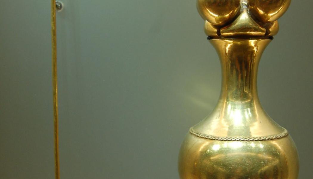 Guldföremål i muséum i Bogota. Foto: Turista Perene - File:Poporo_by_Turista_Perene.jpg/Wikimedia Commons