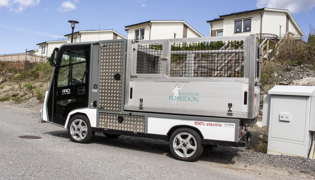 Poseidon nio eldrivna arbetsfordon av E-tron. Foto: E-tron