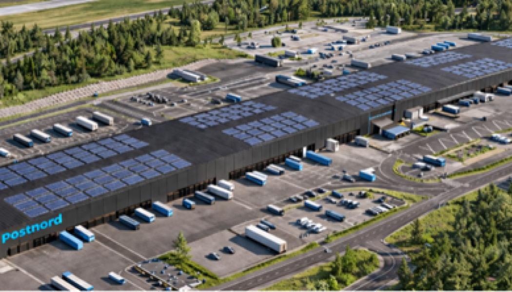 PostNord investerar en halv miljard kronor i en ny terminal för paket- och pallhantering vid Midlandaområdet i Timrå. Fotograf: Infrahub