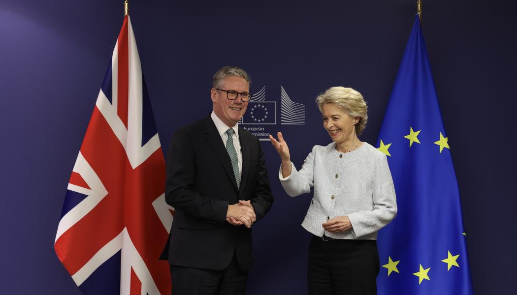 Storbritanniens premiärminister Keir Starmer och EU-kommissionens ordförande Ursula von der Leyen, enades om ett handels- och försvarsavtal. Foto: Simon Dawson / No 10 Downing Street