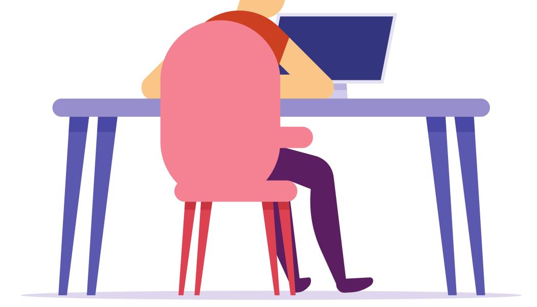 Man vad skrivbord. Illustration av: Public domain vectors / Unsplash