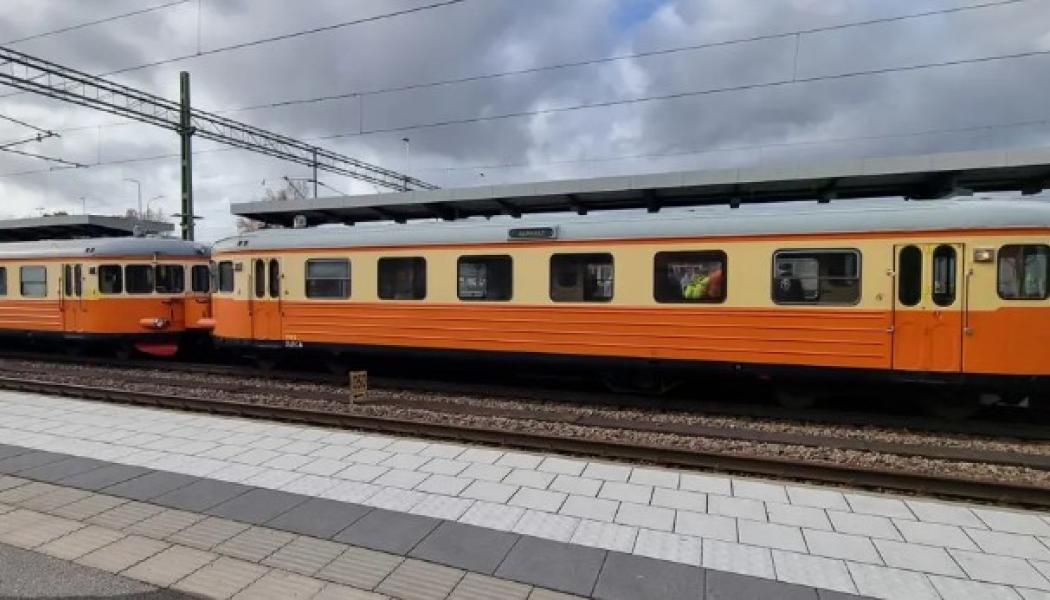 Rälsbuss tillbaka på Olofströmsbanan. Foto: Trafikverket