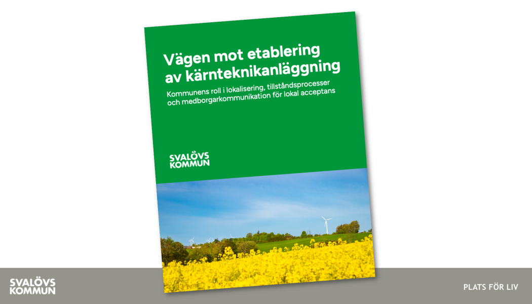 Rapport nuclear technology. Pressbild: Svalövs kommun