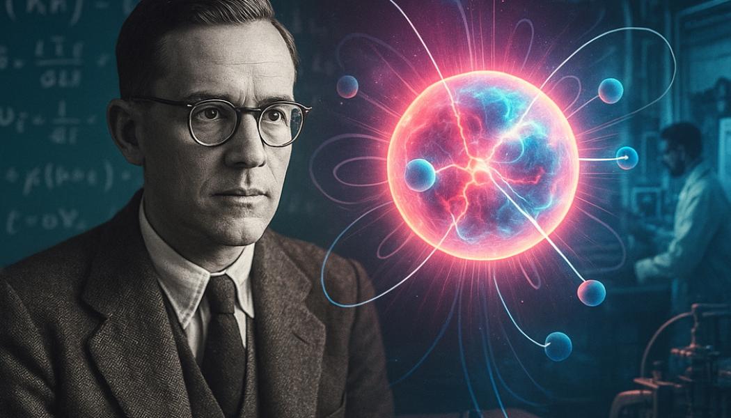 Arthur Ruhlig, en relativt okänd fysiker, rapporterade redan 1938 observationer som tydde på deuterium-tritiumfusion (DT-fusion), nästan tio år innan dess betydelse stod klar inom kärnfysiken.  Bild: Illustration: AI-genererad bild. Ej ett fotografi. Upphovsrätt © Conventus
