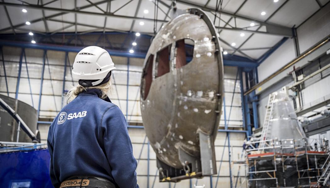 Ubåtstillverkning i Karskrona, dit Deform sedan länge levererat specialbehandlade delar. Foto: Saab