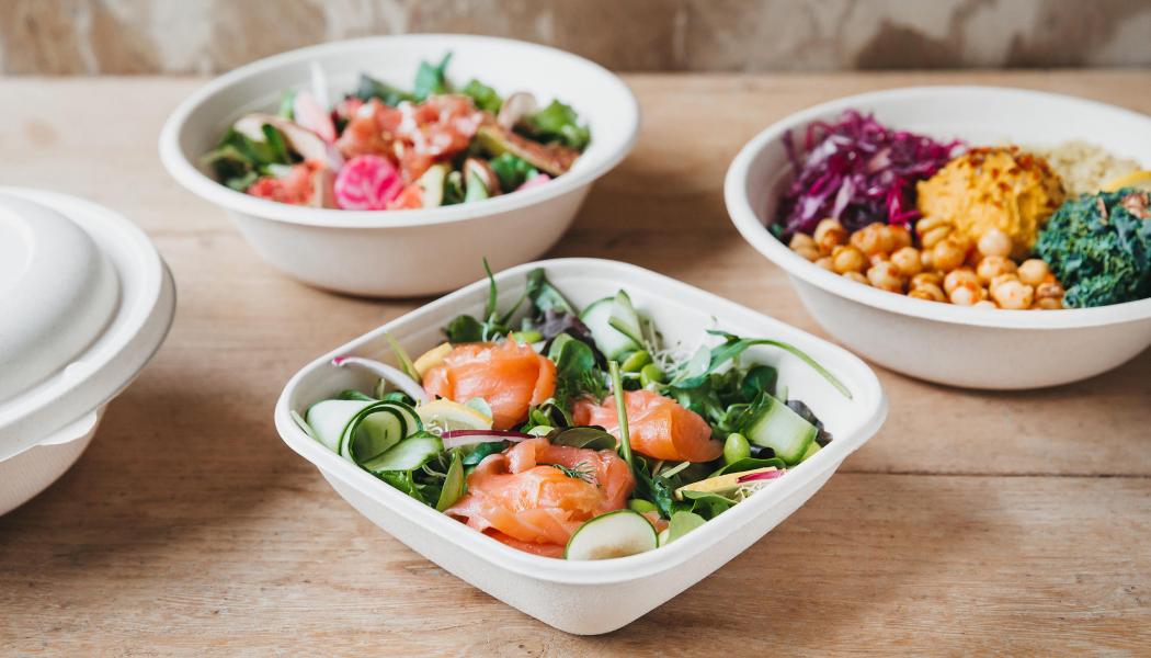 Sabert’s new HC range is home compostable and recyclable, and is made from renewable plant-based resources with no intentionally added PFAS. Photo: Sabert