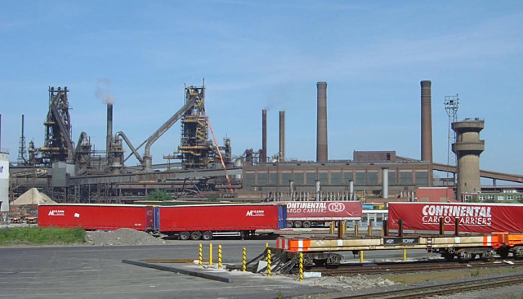 Stålverket i Scunthorpe i England. Foto: Alan Murray-Rust/Wikimedia Commons