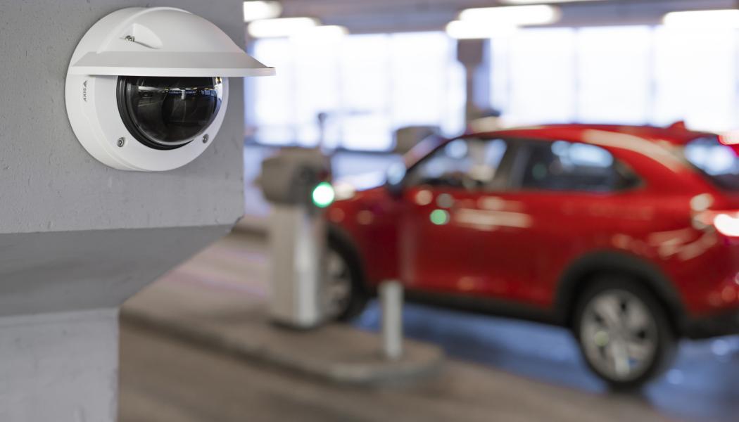 Kamera i parkeringshus. Pressbild: Securitas