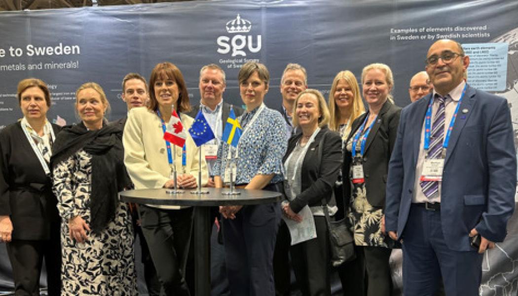 SGU:s monter på PDAC. Foto: SGU