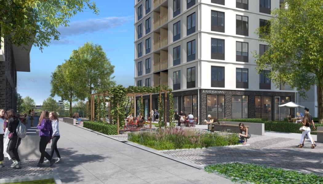 Planområdet omfattar fastigheten Bagartorp 18, som ägs av Signalisten, samt delar av de kommunala fastigheterna Bagartorp 17 och Järva 2:9. Pressbild: Solna stad