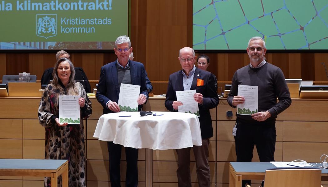 Signering. Foto: AB Kristianstadsbyggen, ABK