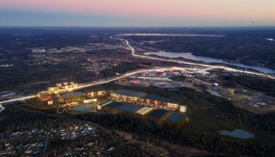 Link40 är namnet på en ny, stor gods- och logistikhubb som ska etableras i Mölnlycke. Bild: Balder