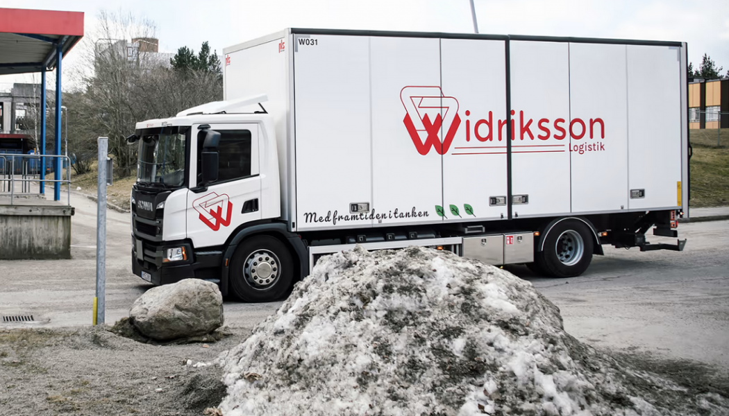 Biogasfordon bidrar till att minska utsläppen för Widriksson Logistik. Foto: Widriksson