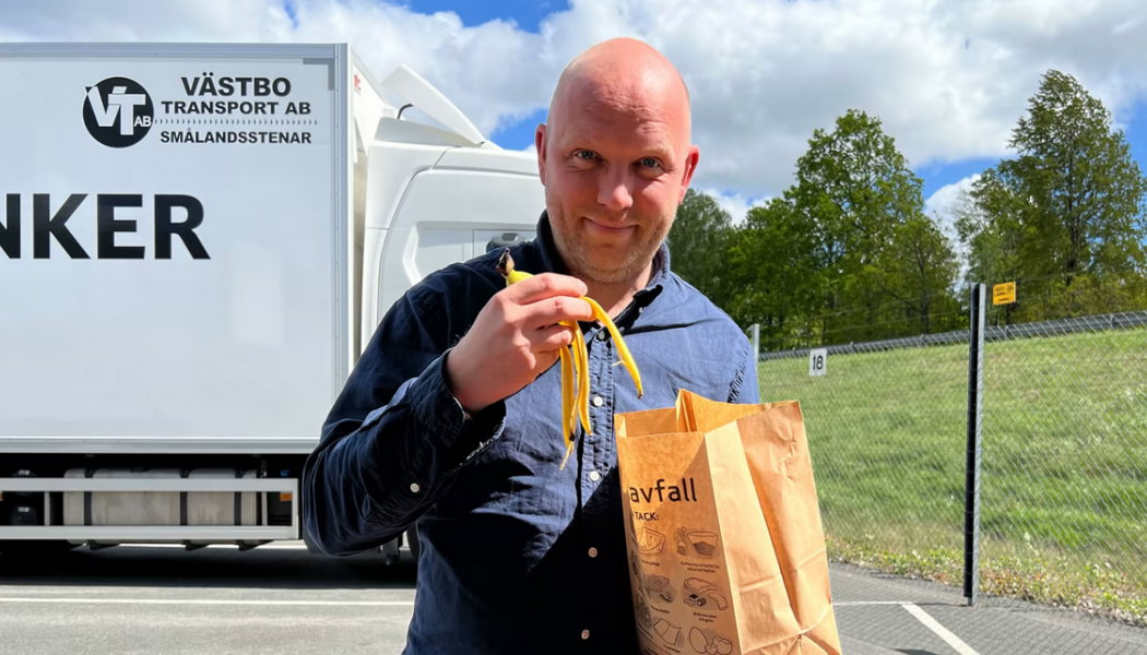 Jacob Axelsson, vd Västbo transport, ser fram emot att tanka lokalproducerad biogas. Foto: DB Schenker
