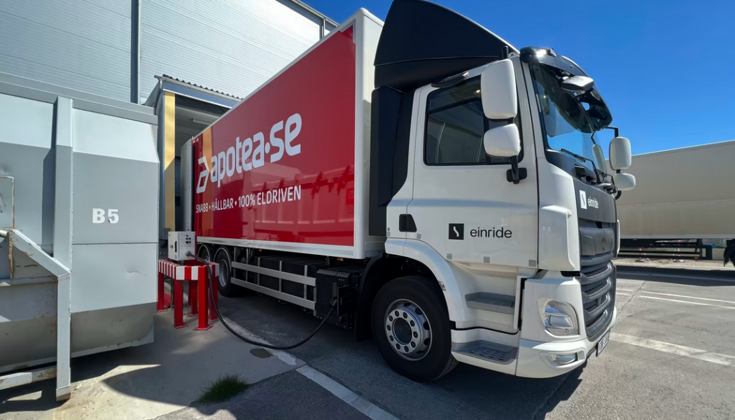 Apotea investerar i egna el-lastbilar från Einride. Foto: Apotea