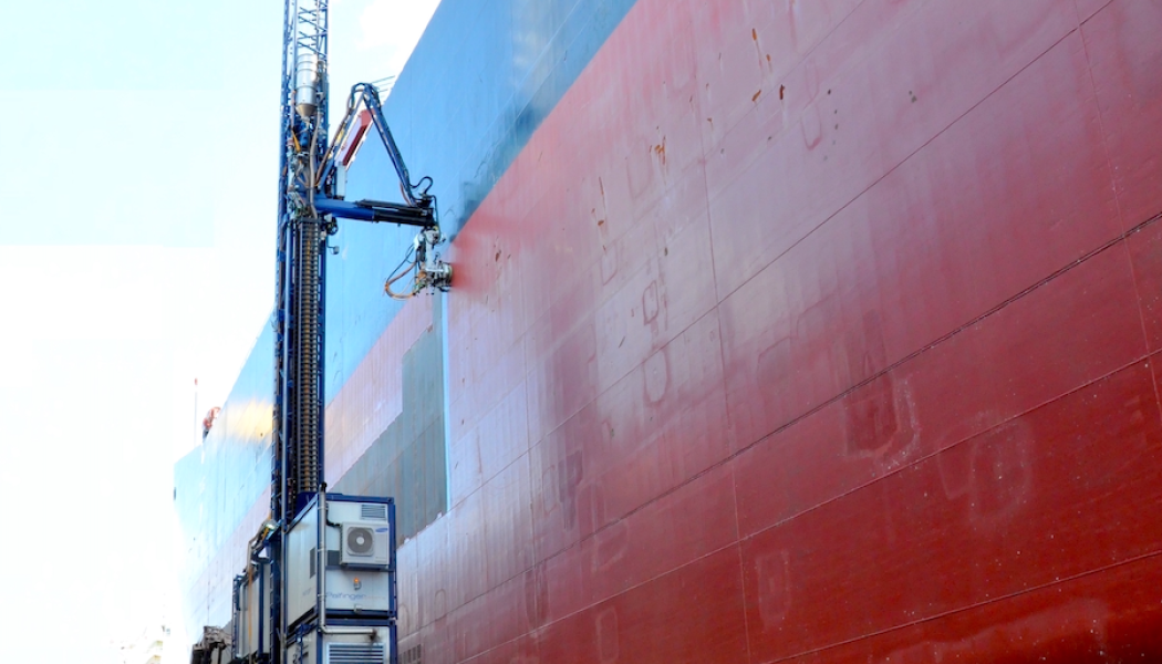 Optimerat skrovunderhåll med robot är den nya teknologin för rengöring och ytbehandling. Foto: HPT-Technologies