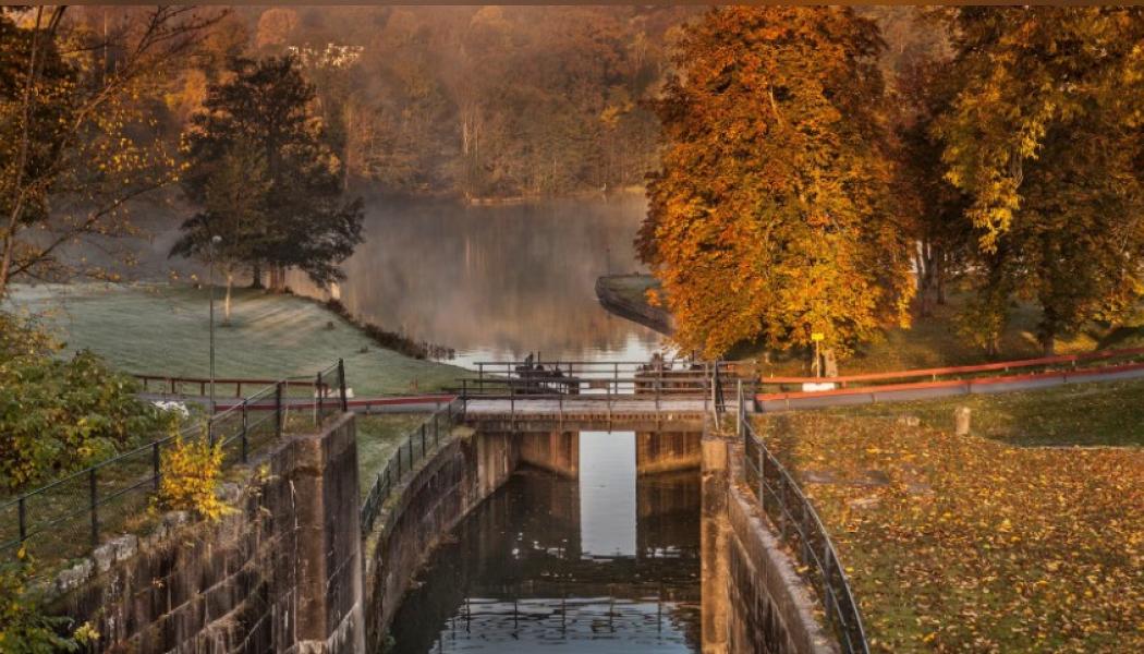 Fall- och slussområdet i Trollhättan är Årets industriminne 2025 Foto: Tekniska museet