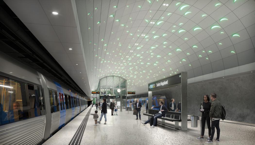 Södra Hagalunds plattform så som den är tänkt att bli. Foto: MVB