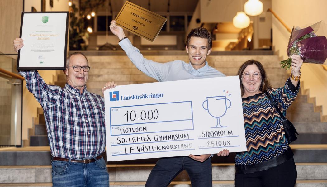 Bland sex nominerade skolor var det till sist Sollefteå gymnasium som knep förstaplatsen. Foto: TYA