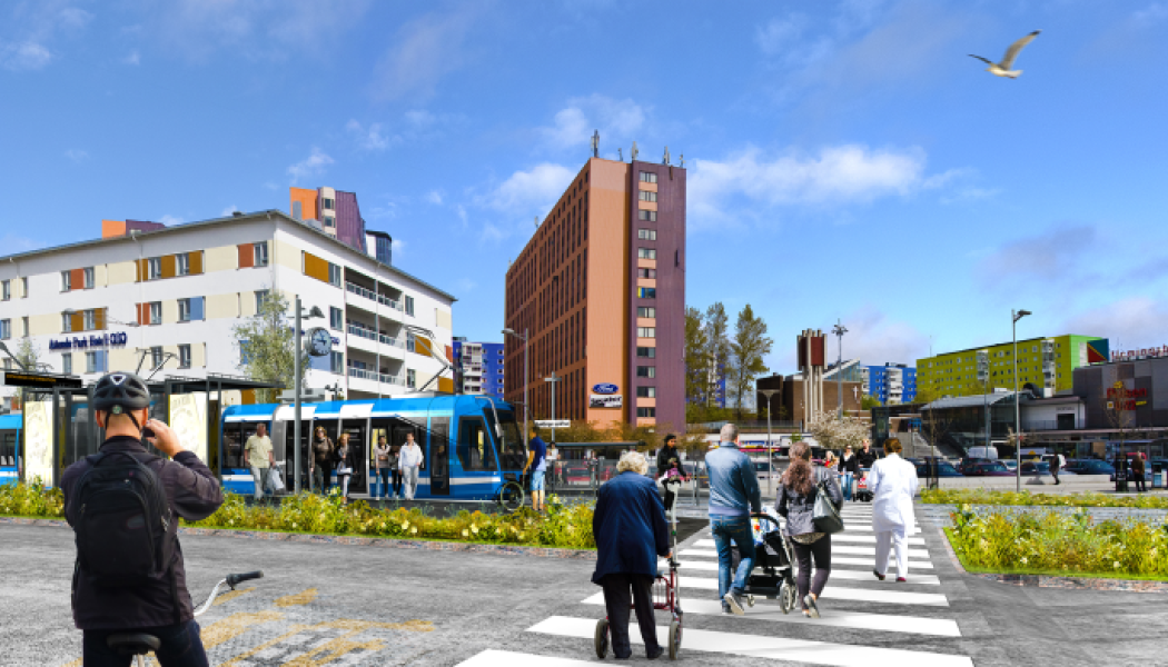 Spårväg Syd, visionsbild Fotograf/Källa: Pressbild, Huddinge kommun
