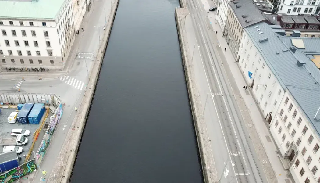 Stora Hamnkanalen där arbetet kommer att ske. Foto: Trafikverket

