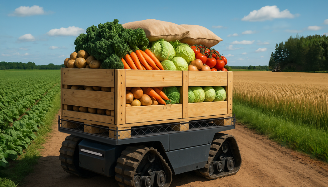 AI-genererad illustration av hur bandvagnen, som ska utvecklas i ett av projekten, skulle kunna se ut. Bild och bearbetning: Fyra Punkter AB