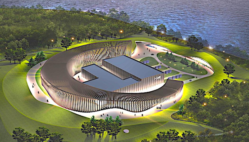 Konceptbild av Sydkoreas små modulära reaktor i-SMR som utvecklas av KHNP och KAERI. Bild: KHNP