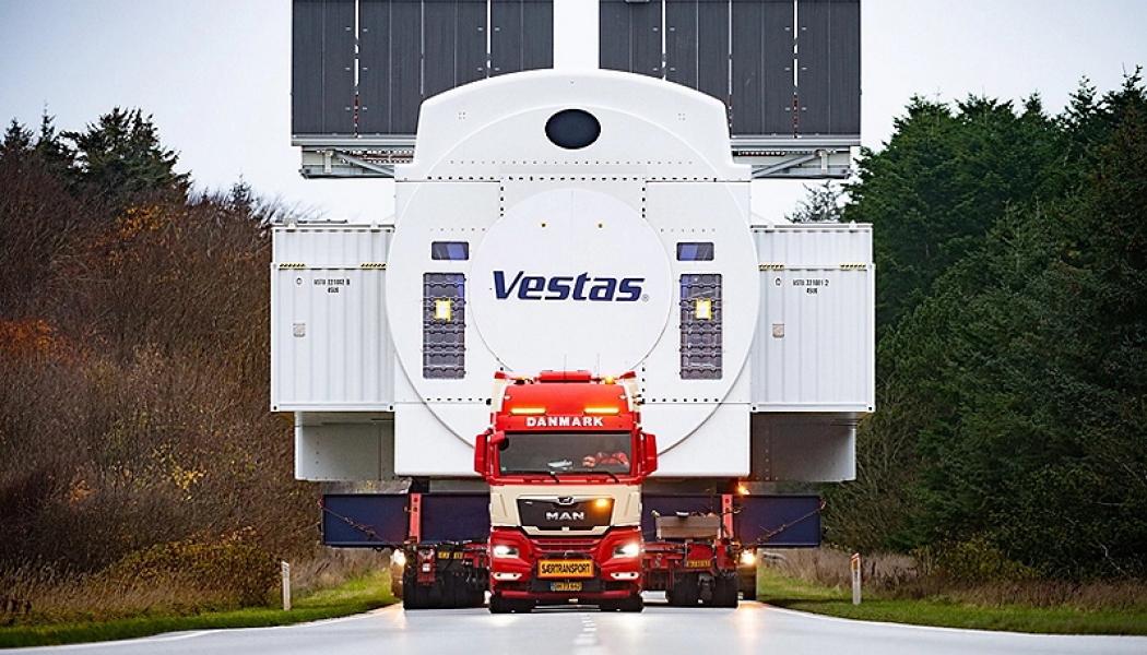 Transport av vindturbin. Foto: Vestas