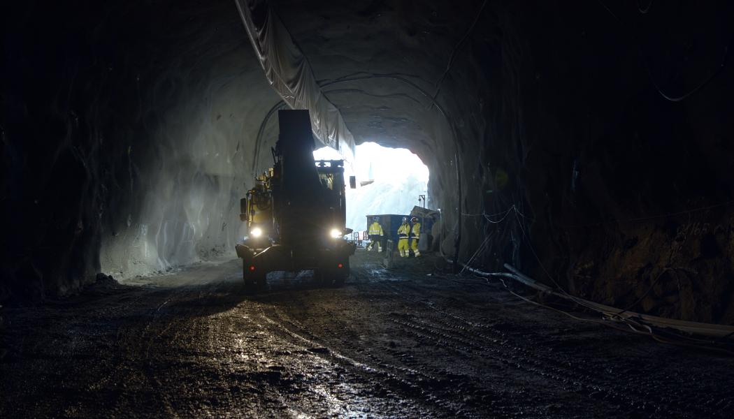 Arbetstunnel i Veddesta vid utbyggnaden av Blå linje till Barkarby.  Foto: Region Stockholm / MBP