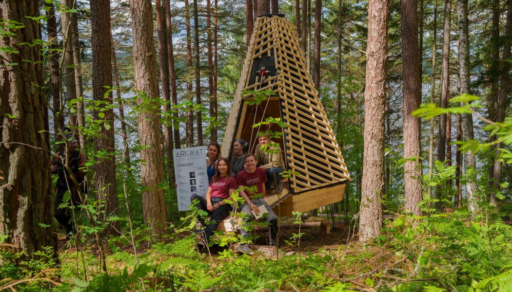 Tre nya skydd ska uppföras längs den välbesökta vandringsleden. Foto: Arknat/Simpson Strong-Tie