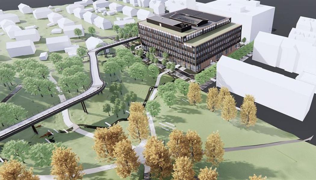 Universitetsbyggnad i Trondheim. Pressbild: Skanska