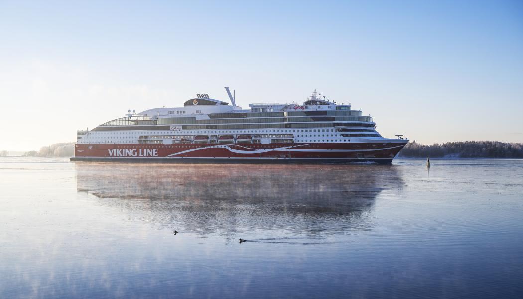 Två år av samarbete för en grön sjöfartskorridor mellan Stockholm och Åbo. Foto: Viking Line / Daniel Eriksson