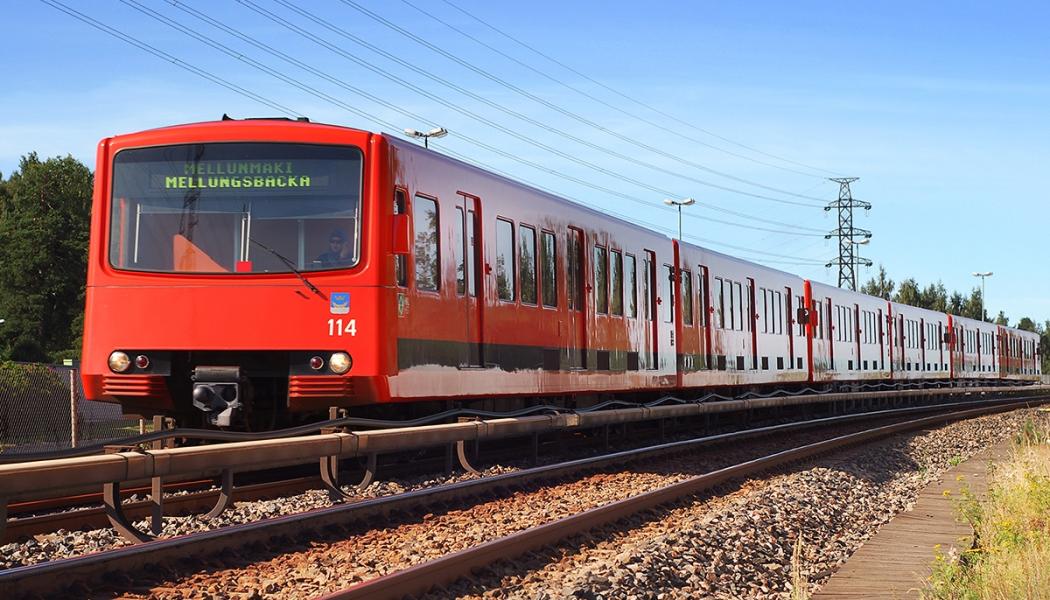 Dessa M100 -tåg pensioneras och istället köps M400-modellen. Foto: HKL