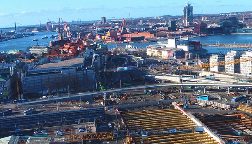 Servicetunneln för Västlänken är nu i höjd med Hvitfeldtska. Foto: Trafikverket 